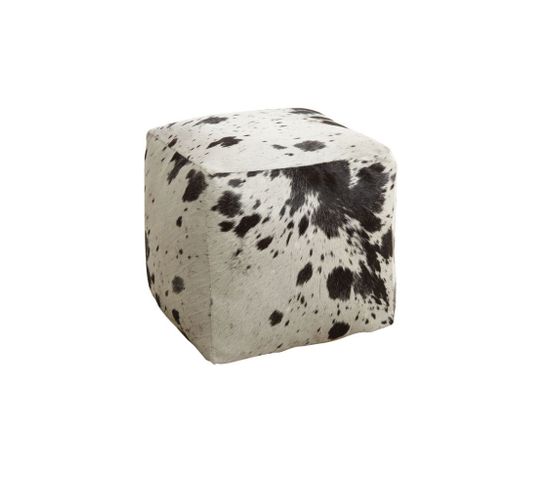 Pouf Cube En Peau De Vache