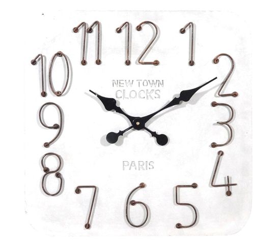 Horloge Carrée En Résine New Town