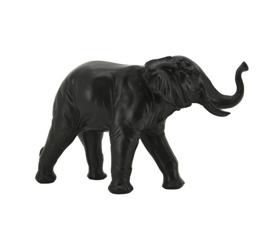 Statuette Éléphant En Résine Noire