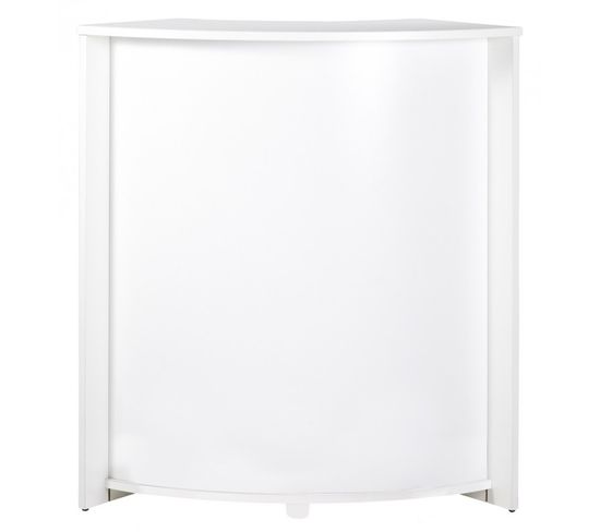 Meuble Comptoir Bar 96 Cm Blanc 3 Niches - Coloris: Blanc