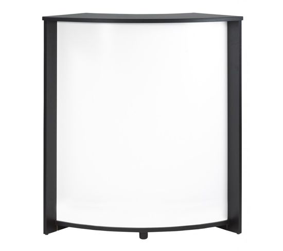 Meuble-comptoir Bar 96 Cm Noir 3 Niches - Coloris: Blanc