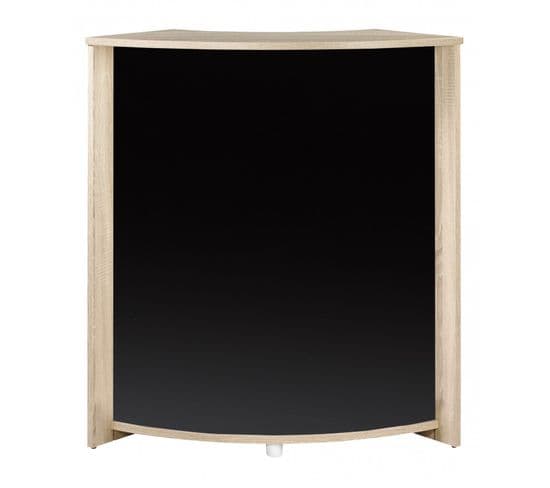Meuble-comptoir Bar Chêne 3 Niches 96,7 X 104,8 X 44,9 Cm - Coloris: Noir