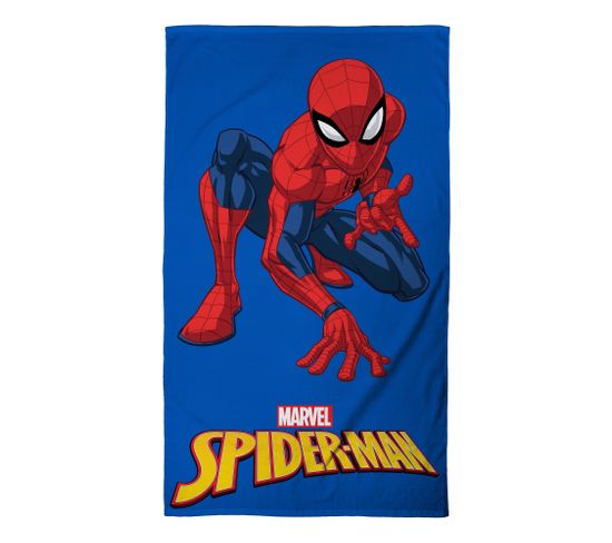 Drap De Plage Imprimé 100% Coton, Spiderman Super Hero 70x120cm