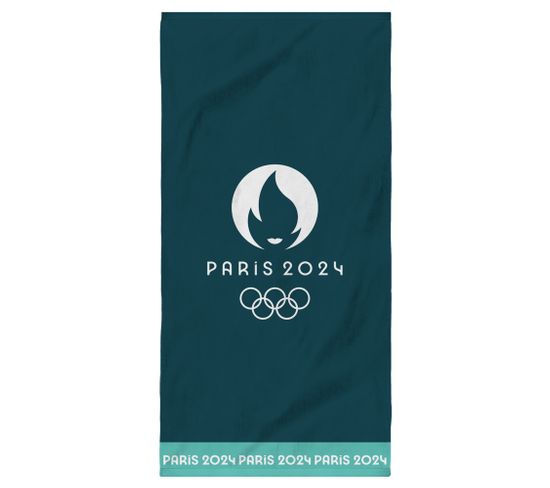 Drap De Plage Imprimé 100% Coton, Paris 2024 Jeux Olympiques Jeux 75x150cm