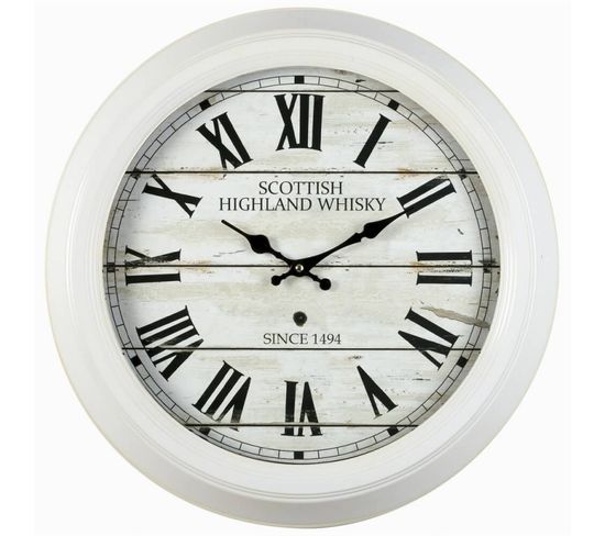Horloge Scottish Blanc 47 Cm