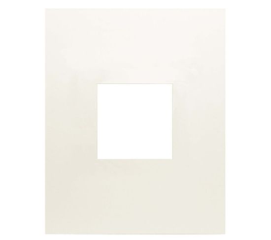 Passe-partout Blanc Cassé 24x30 Cm Ouverture 10x10 Cm