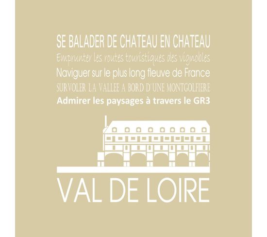 Tableau Sur Toile Val De Loire Rouge 30x30 Cm