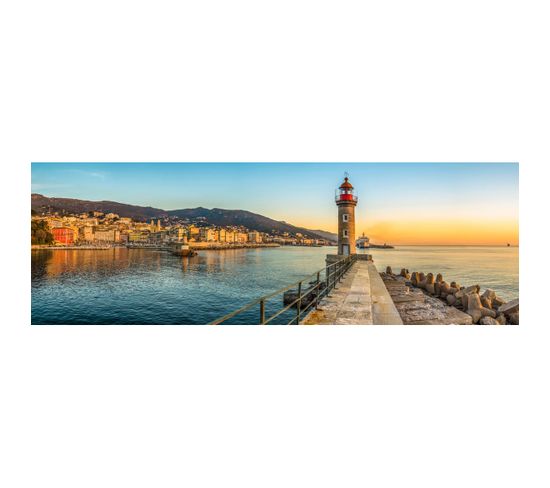 Tableau Sur Toile Port De Bastia 45x135 Cm
