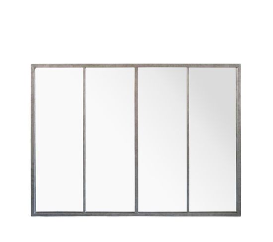Frank - Miroir Atelier Verrière 90x120 - Couleur - Argent