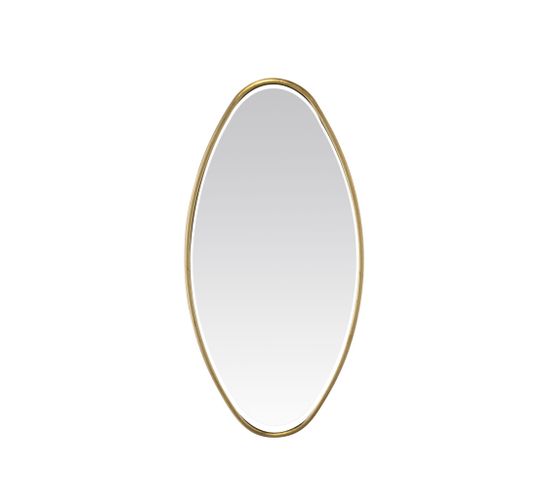 Emée - Miroir Ovale 30x60 Cm - Couleur - Or