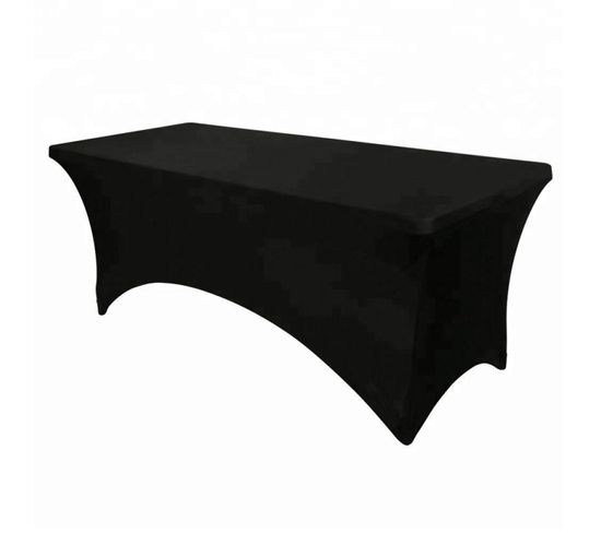 Housse Pour Table Rectangulaire 180x70 Cm Coloris Noir - Noir