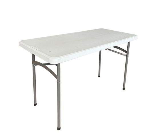 Table De Réception Pieds Pliables 120x60 Cm Blanc - Blanc