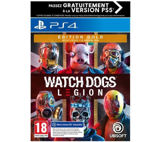 Watch Dogs Legion Édition Gold Jeu PS4 (upgrade Gratuit Vers Ps5)