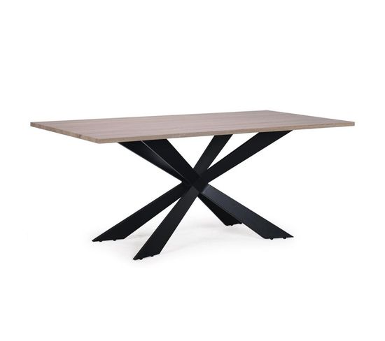 Table De Repas Design Bois "timéo" 180cm Naturel
