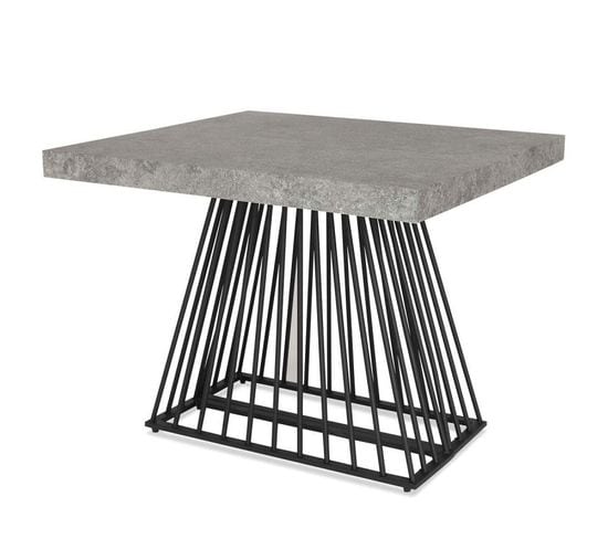 Table Extensible Effet Béton "build" 90-240cm Gris