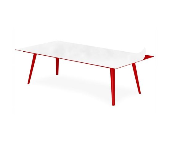 Table Basse 1 Cover "tableau Effaçable" 120cm Rouge