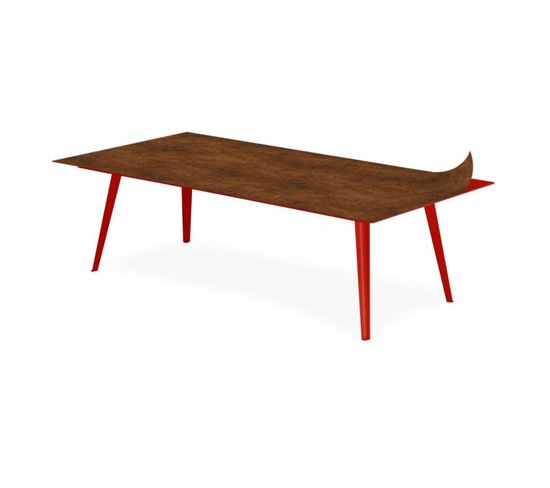Table Basse 1 Cover "contraste Ii" 120cm Rouge