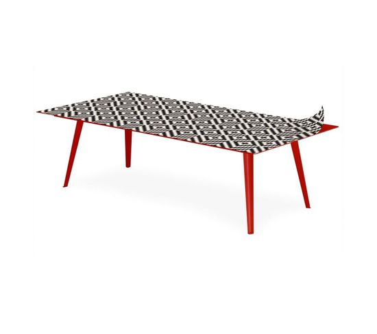 Table Basse 1 Cover "contraste I" 120cm Rouge