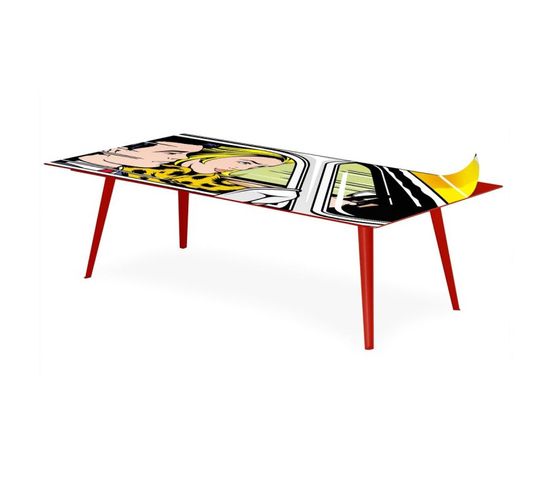 Table Basse 1 Cover "fast Car" 120cm Rouge