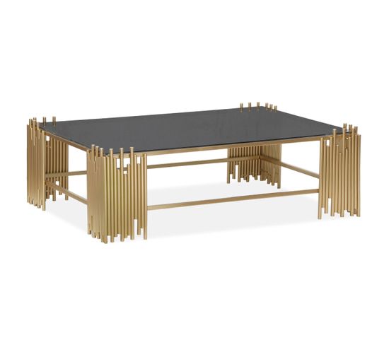 Table Basse Design "manala" 101cm Noir Et Or