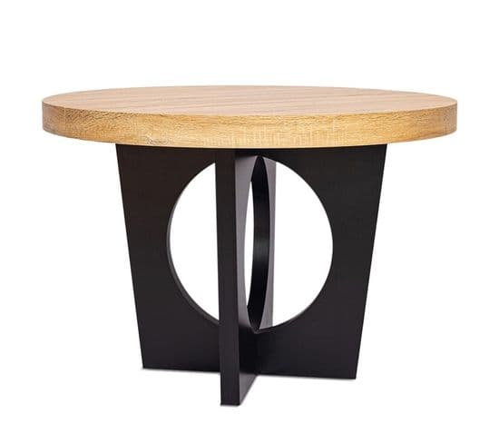 Table De Repas Extensible "kapy" 110-260cm Chêne et Noir