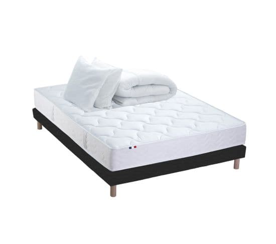 Pack Astre Matelas Ressorts + Sommier + Couette + Oreillers - 160 X 200 Cm