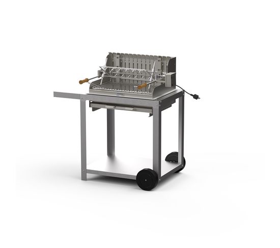 Barbecue Mendy 54x32 Inox + Chariot - Lemarquier - Bcm54iv2