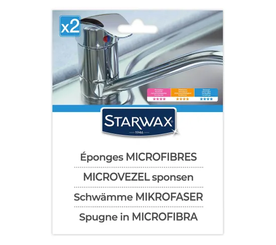 Lot de 2 éponges STARWAX microfibres