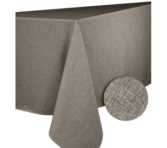 Nappe Brome Taupe Ronde 180 Cm