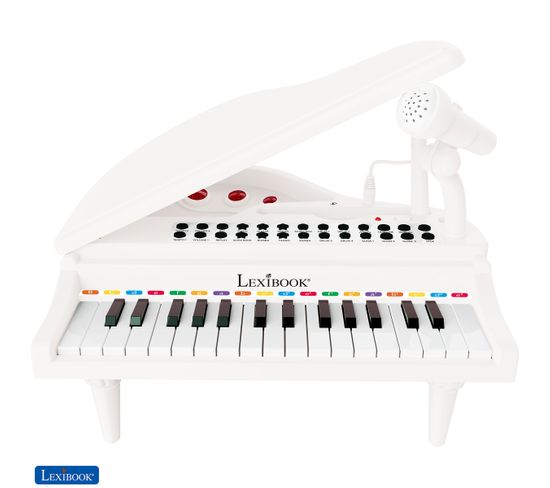 Mini Piano À Queue Électronique Avec Micro, 31 Touches Lumineuses Pour Apprendre La Musique