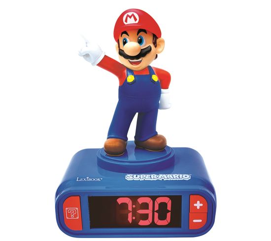 Réveil Super Mario Avec Personnage Mario En 3d Et Sons Du Jeu Vidéo