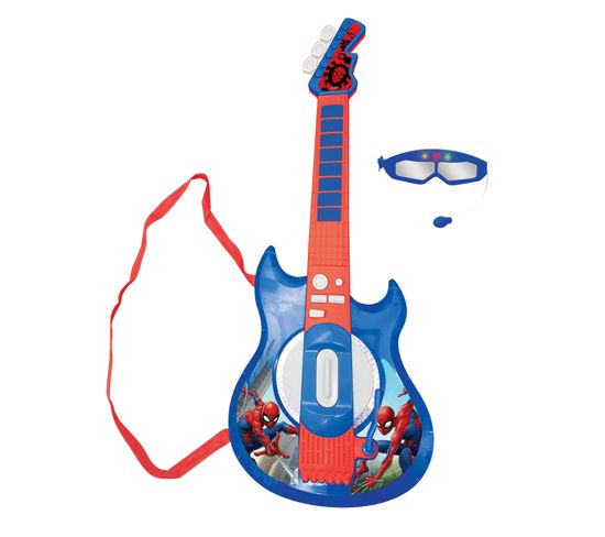 Guitare Électronique Lumineuse Avec Lunettes Équipées D'un Micro Spider-man