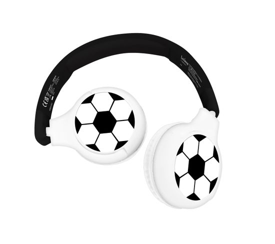 Casque 2 En 1 Bluetooth® Et Filaire Pliable Pour Enfants Avec Limitation De Son Et Design Football