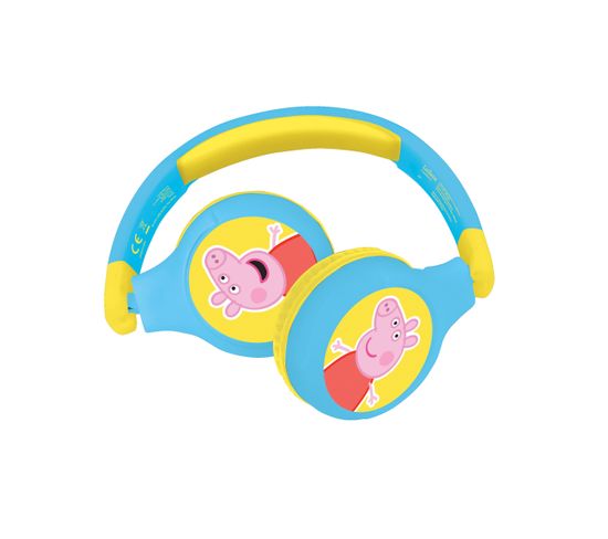 Casque 2 En 1 Peppa Pig Bluetooth® Et Filaire Pliable Pour Enfants Avec Limitation De Son
