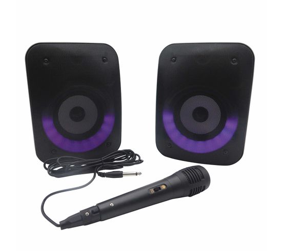 2 Enceintes Stereo Bluetooth Iparty micro inclus