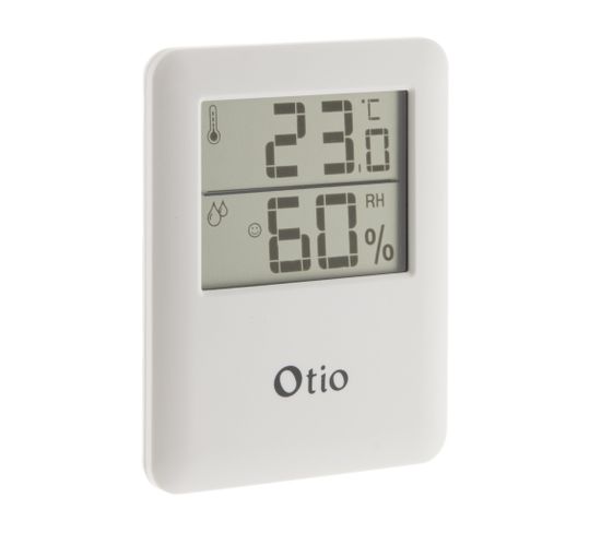 Thermomètre / Hygromètre Intérieur Magnétique - Blanc - Otio