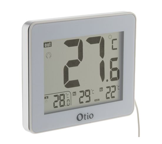 Thermomètre Intérieur / Extérieur Filaire Blanc - Otio