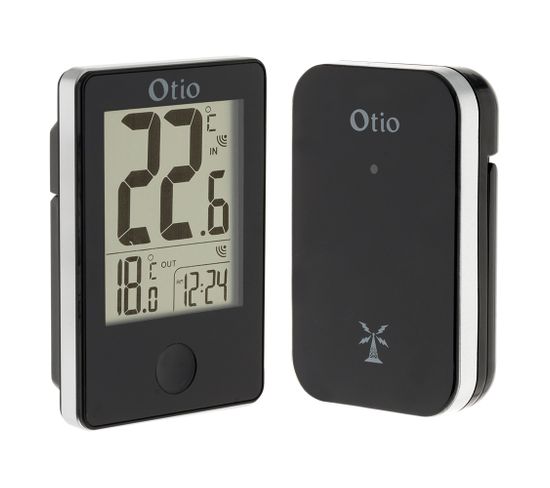 Thermomètre Int/ext Sans Fil Noir - Otio