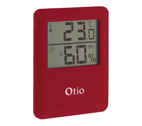 Thermomètre Hygromètre Magnétique Rouge - Otio