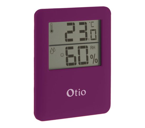 Thermomètre Hygromètre Magnétique À Écran Lcd - Violet - Otio