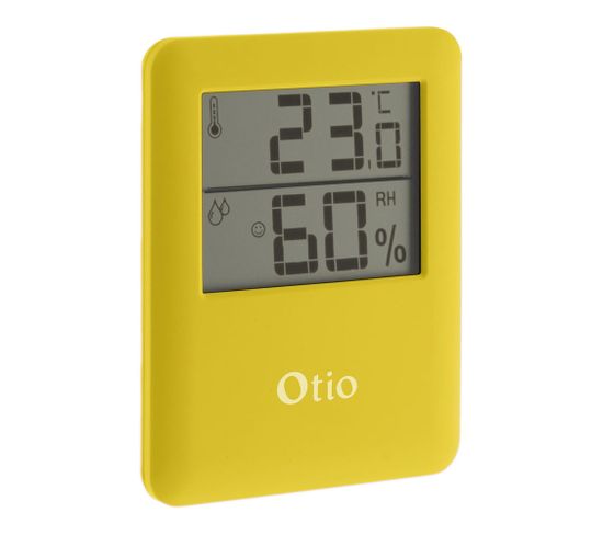 Thermomètre / Hygromètre Intérieur Magnétique - Jaune - Otio