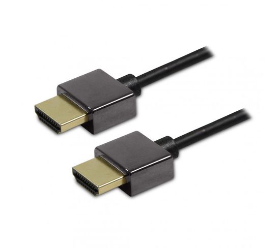 Câble Hdmi High Speed + Ethernet Mâle/mâle Ultra Fin 1,5 M