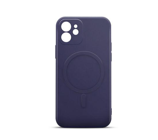 Coque Souple Compatible Magsafe Pour iPhone 12/12 Pro - Bleue