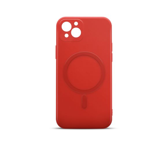 Coque Souple Compatible Magsafe Pour iPhone 13 Mini - Rouge