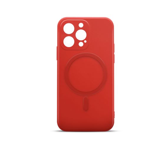 Coque Souple Compatible Magsafe Pour iPhone 13 Pro - Rouge