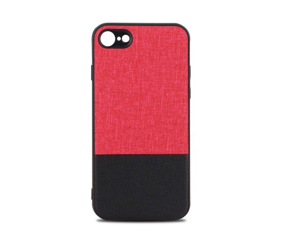 Coque Souple Bi-matière Pour iPhone 7/8/se 2020 - Rouge Et Noire