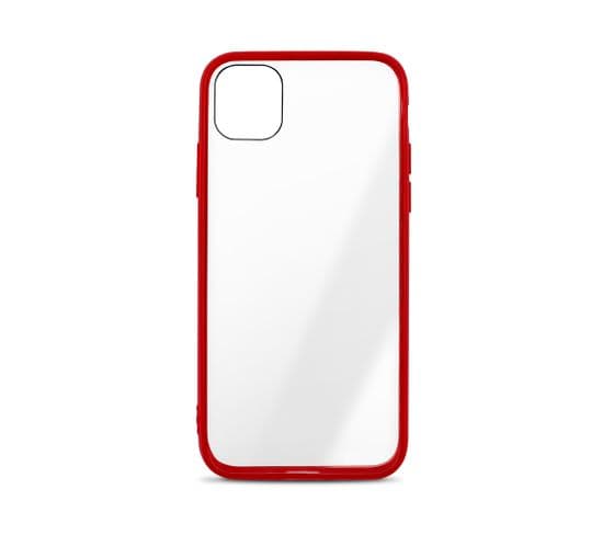 Coque Semi-rigide Color Edge Pour iPhone 12 Mini - Contour Rouge