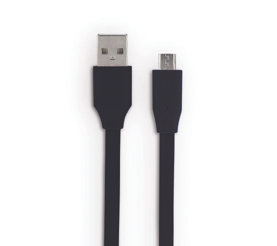 Câble Micro Usb /usb-a Plat 3 M - Noir