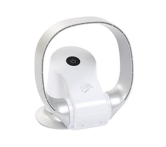 Silentair Ring  Ventilateur A Poser Sans Pale 26w Tres Silencieux Blanc Et Argent