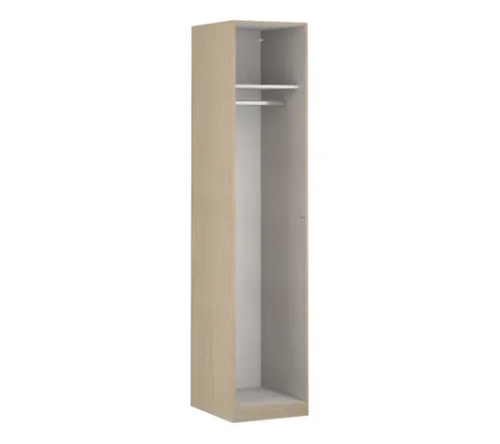Armoire dressing imitation chêne EXTENSO L.150 compo 1 vue 3/4